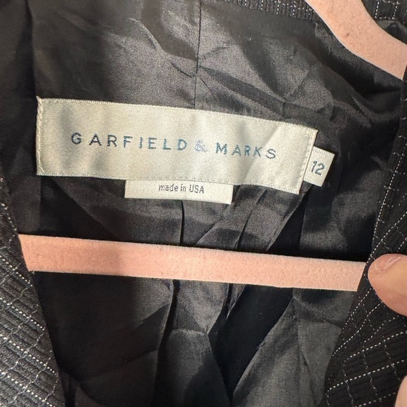 Garfield & Marks Black Checkered Button Down Jacket 12 - Picture 5 of 8